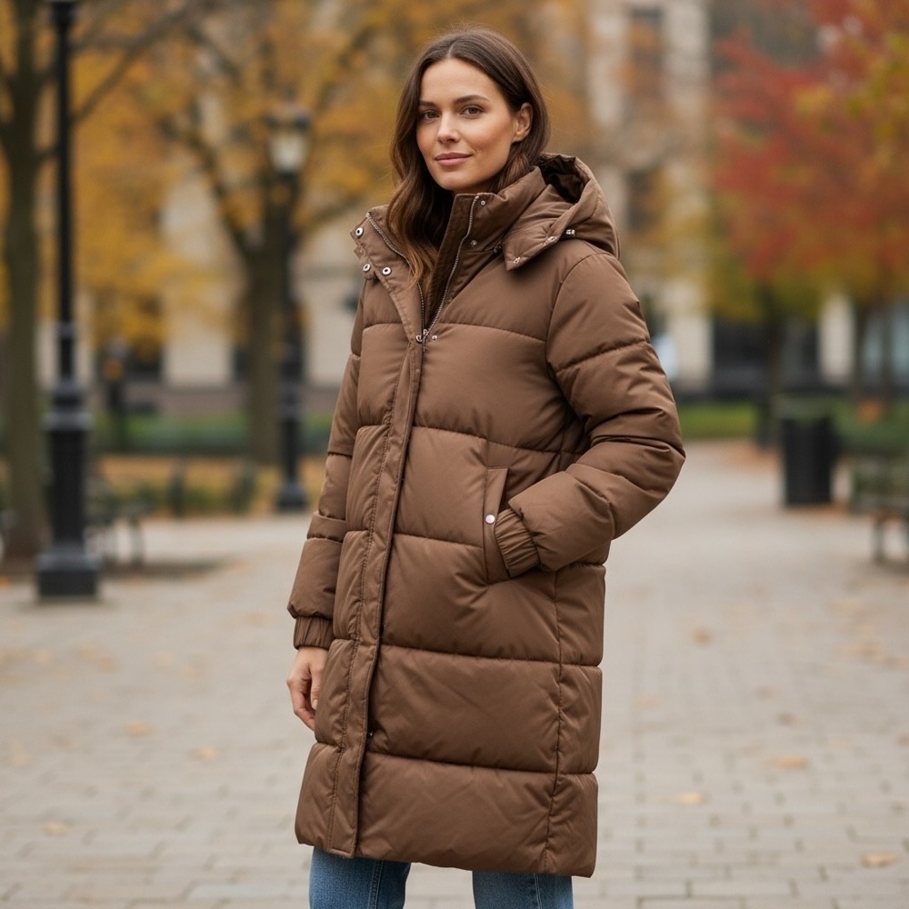Abercrombie & Fitch A&F Ultra Collection Puffer Coat‎ Parka Chocolate Brown XS